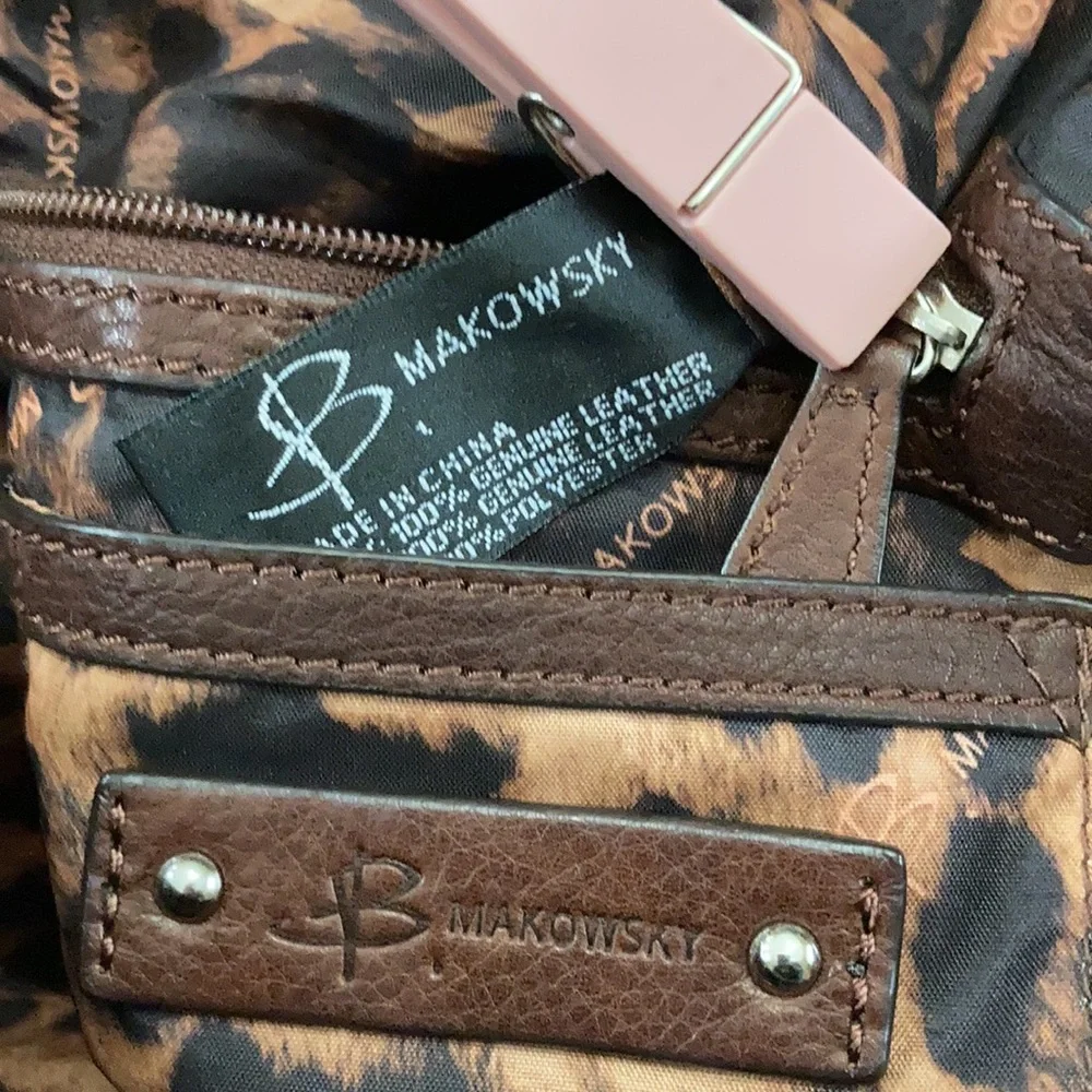 B MAKOWSKY Leather and Calf Hair HANDBAG - Picture 12 of 13